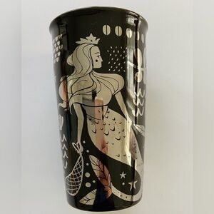 Starbucks Black and Silver Mermaid Tumbler vintage